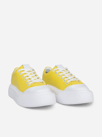 Кеди низькі ISSA Plus модель OB2-457_белый_желтый Фото