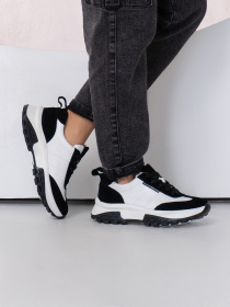 Кроссовки ISSA Plus модель OB2-436_белый_черный Фото