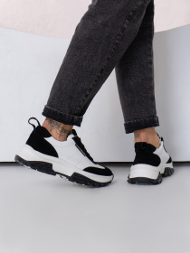 Кросівки повсякденні ISSA Plus модель OB2-436_белый_черный Фото