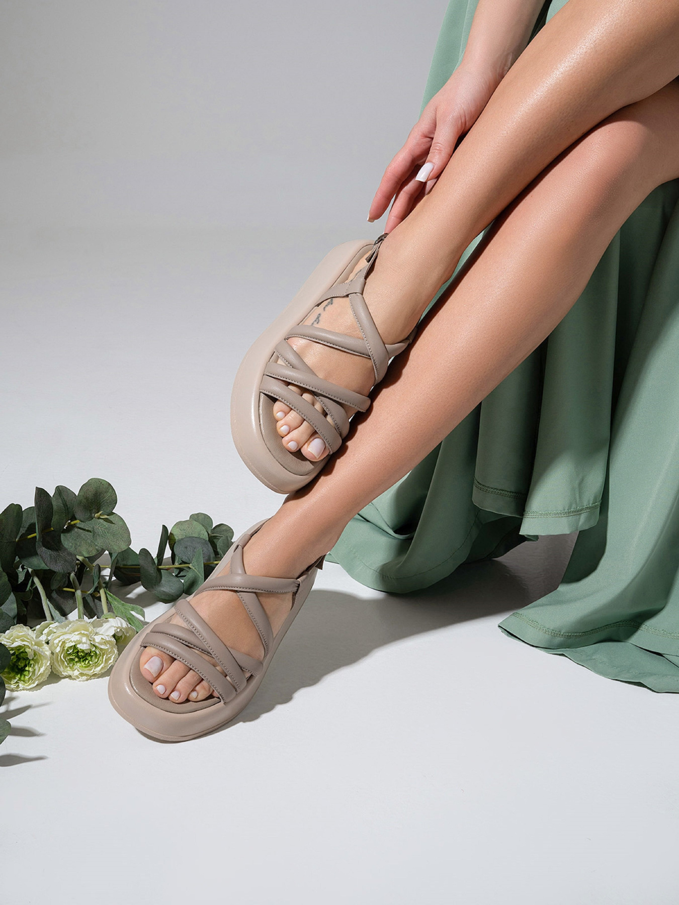 Сандалии ISSA Plus модель OB2-474_бежевый Фото