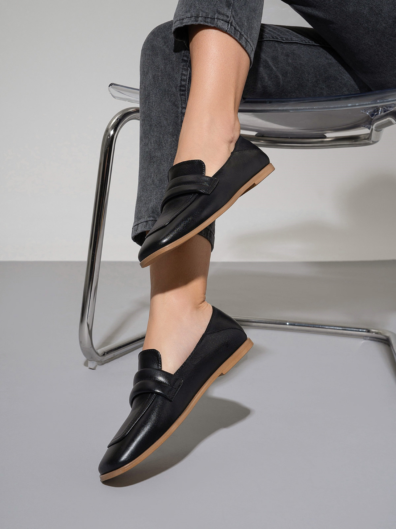 Лоферы ISSA Plus модель OB2-452_черный Фото