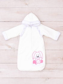Нательный комбинезон Носи своє Конверт ясельний модель 9761-054-22-molochnij-rozhevij-zajchik Фото