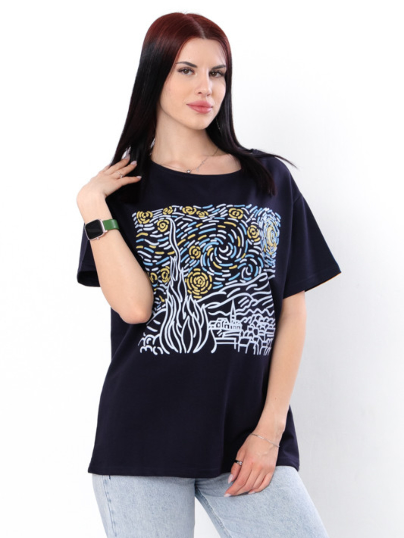 Футболка Носи своє модель 8127-057-33-chornilxno-sinj-vzerunok Фото