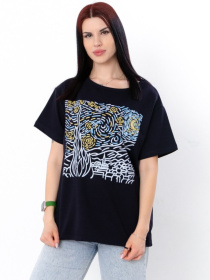 Футболка Носи своє модель 8127-057-33-chornilxno-sinj-vzerunok Фото