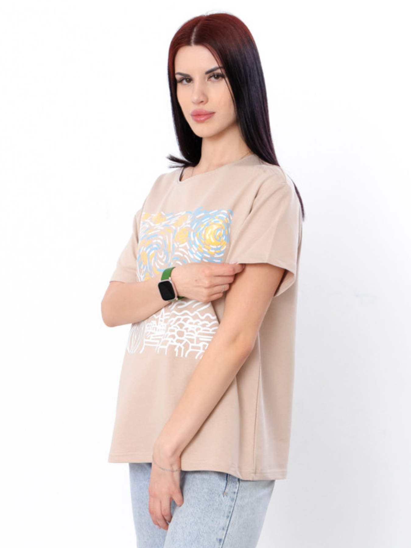 Футболка Носи своє модель 8127-057-33-temno-kremovij-vzerunok Фото