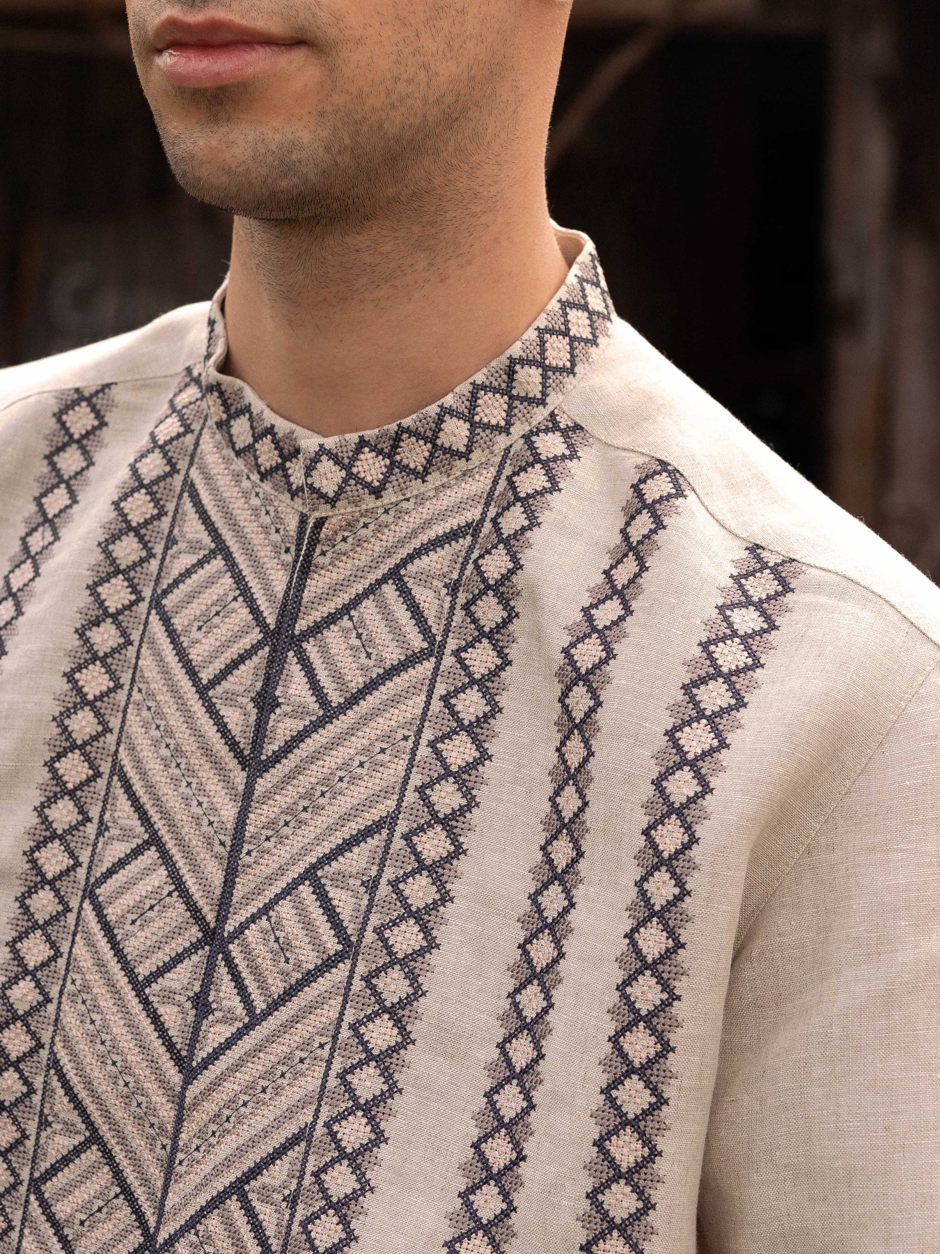 Вышитая рубашка Svarga модель SV-MS00484-1111-10002 Фото