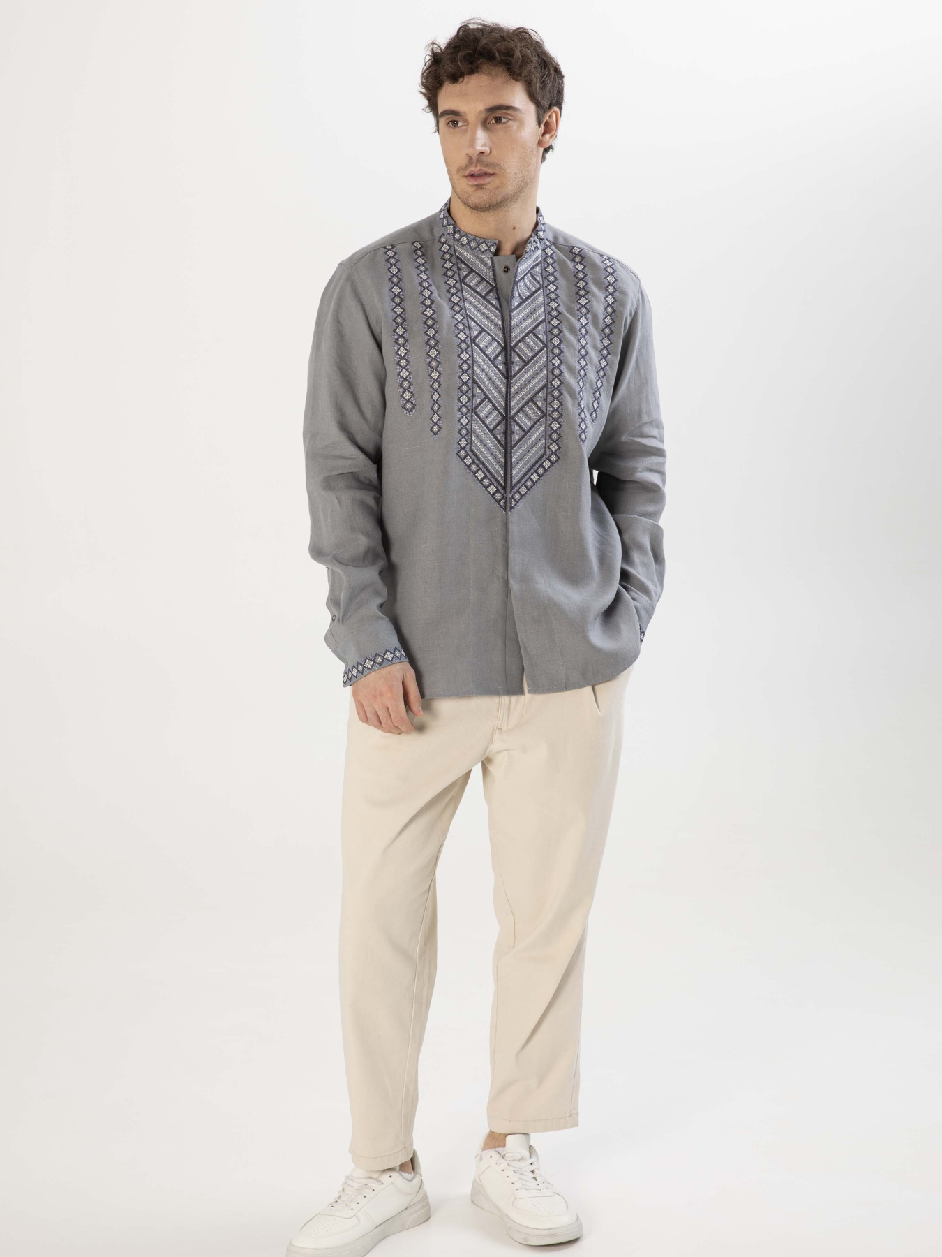 Вишита сорочка Svarga модель SV-MS00583-1111-10016 Фото