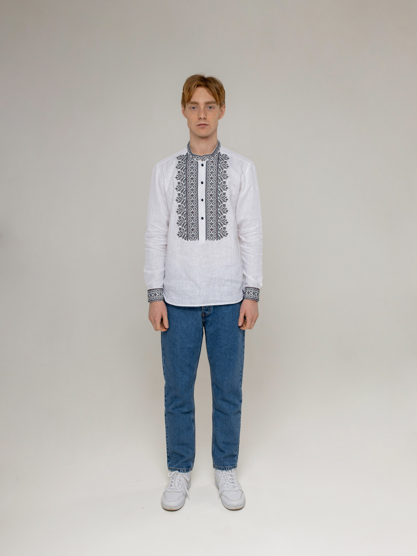 Вышитая рубашка Svarga модель SV-MS00592-1111-10001 Фото