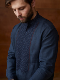 Вышитая рубашка Svarga модель SV-MS00658-1111-10029 Фото