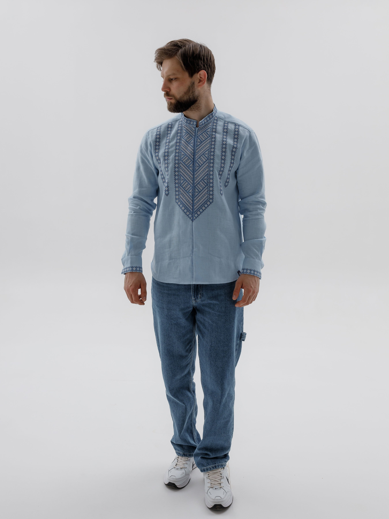 Вышитая рубашка Svarga модель SV-MS00701-1111-10009 Фото