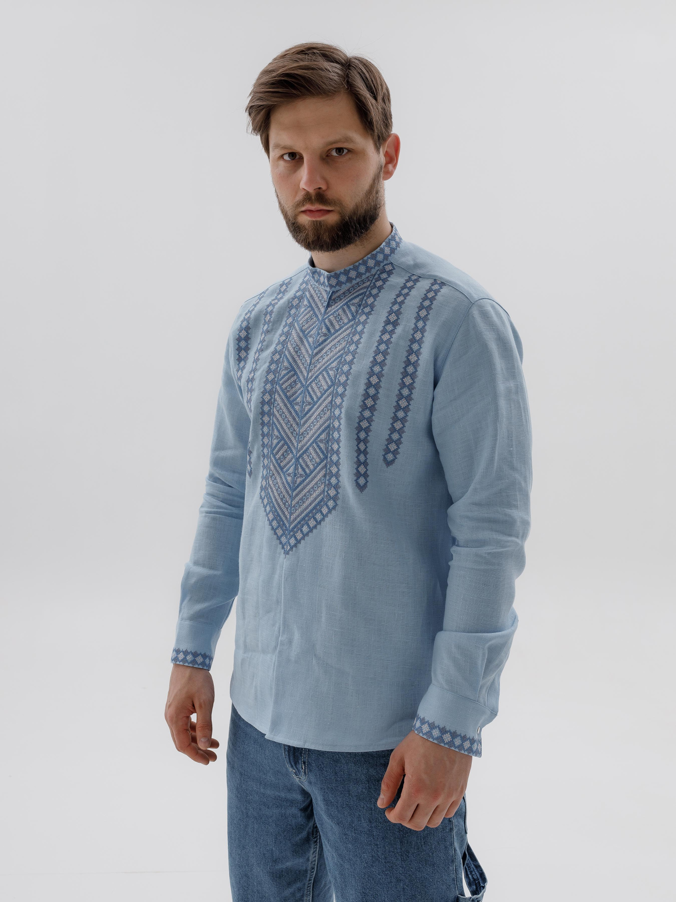 Вишита сорочка Svarga модель SV-MS00701-1111-10009 Вишита сорочка Svarga модель SV-MS00701-1111-10009 Фото