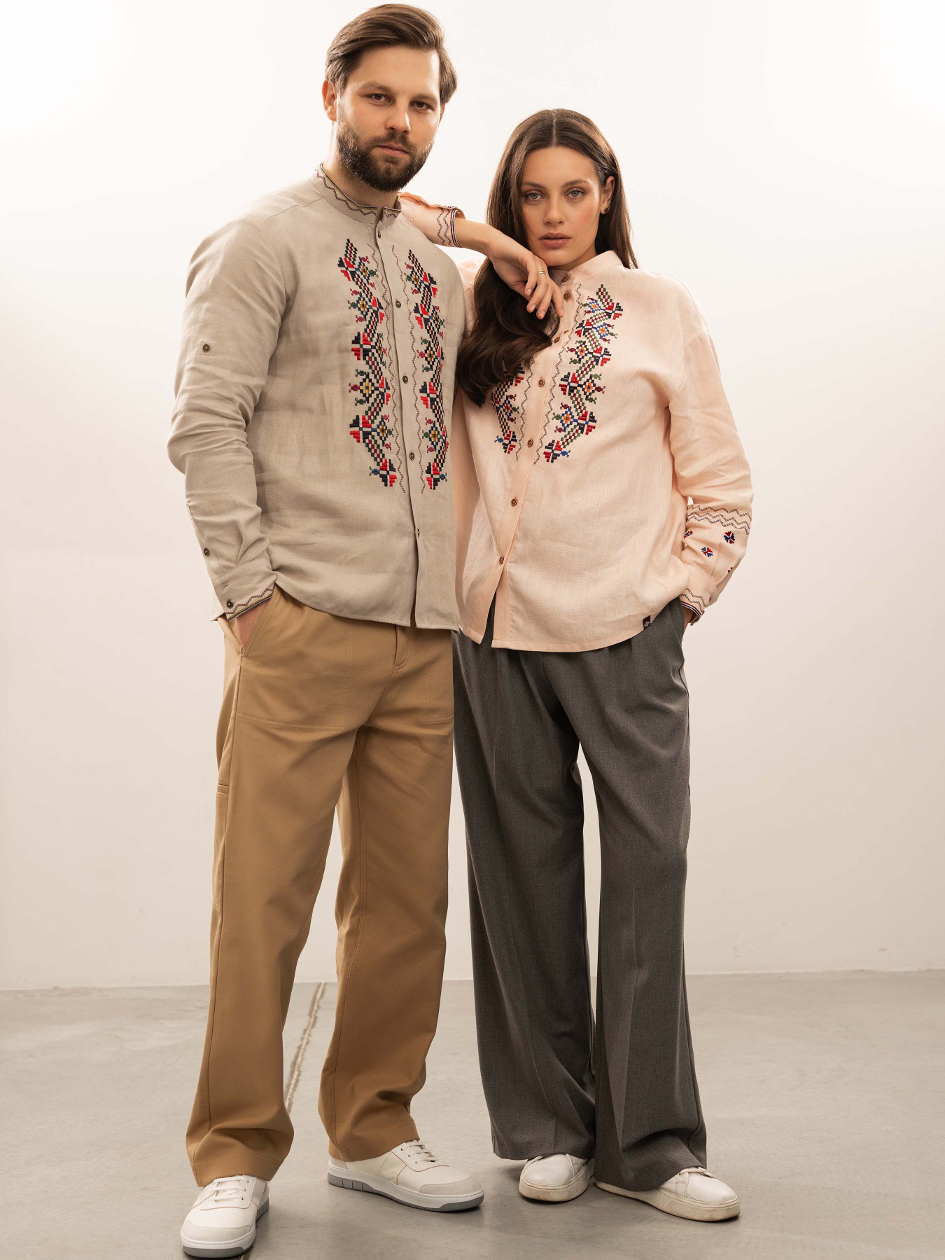 Вышитая рубашка Svarga модель SV-MS00691-1111-10016 Фото