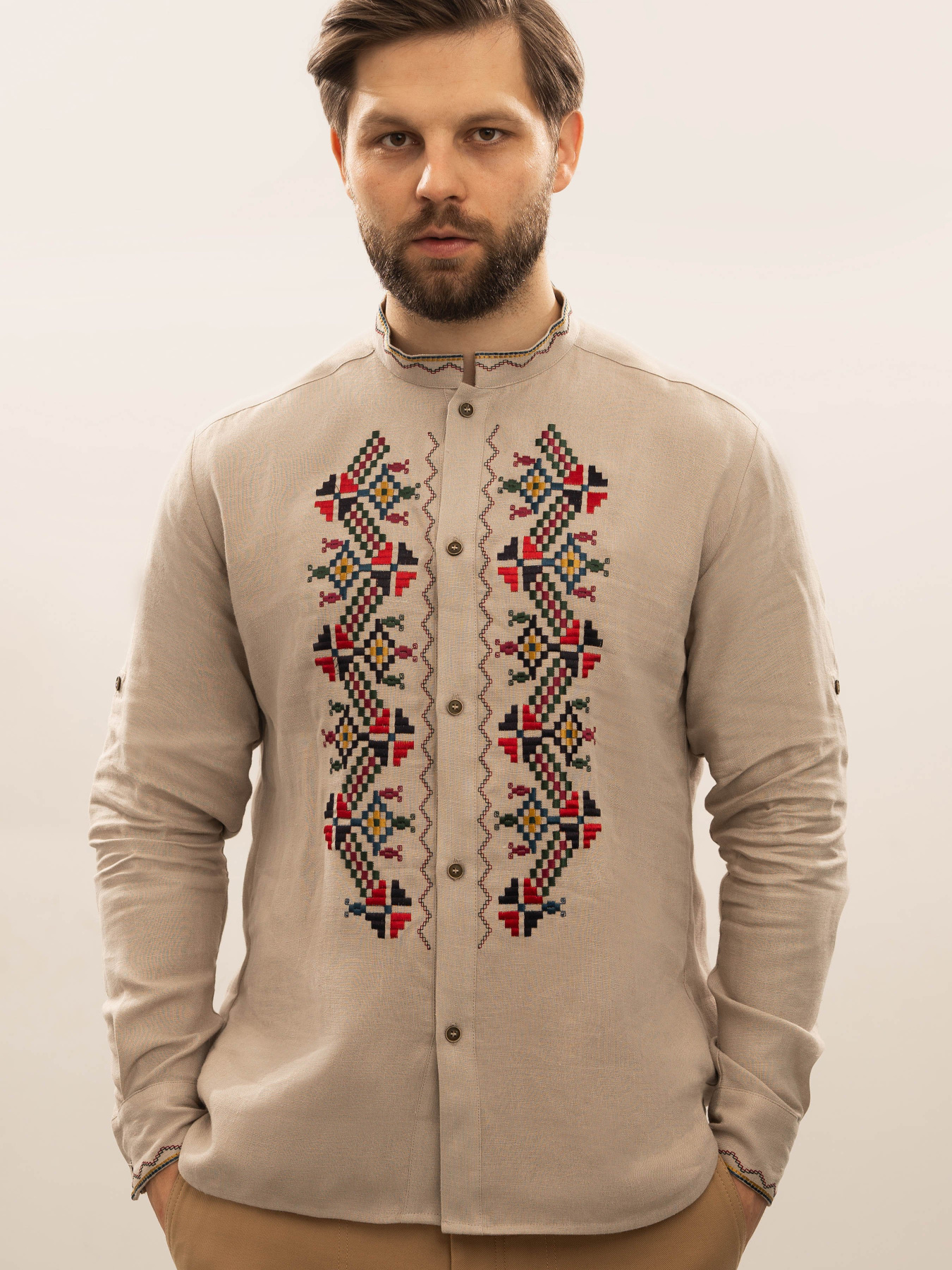 Вишита сорочка Svarga модель SV-MS00691-1111-10016 Фото