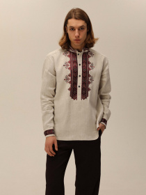 Вышитая рубашка Svarga модель SV-MS00694-1111-10002 Фото