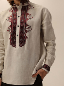 Вышитая рубашка Svarga модель SV-MS00694-1111-10002 Фото