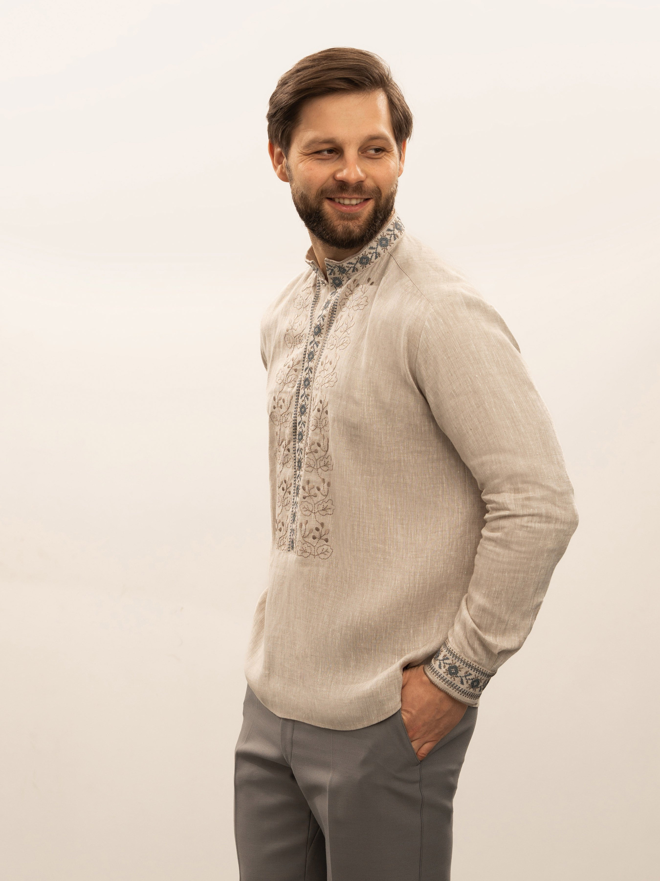 Вишита сорочка Svarga модель SV-MS00706-1111-10016 Фото