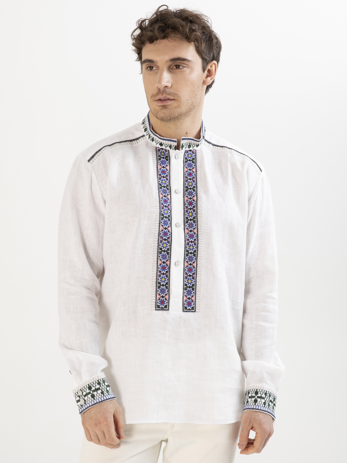 Вышитая рубашка Svarga модель SV-MS00699-1111-10001 Фото