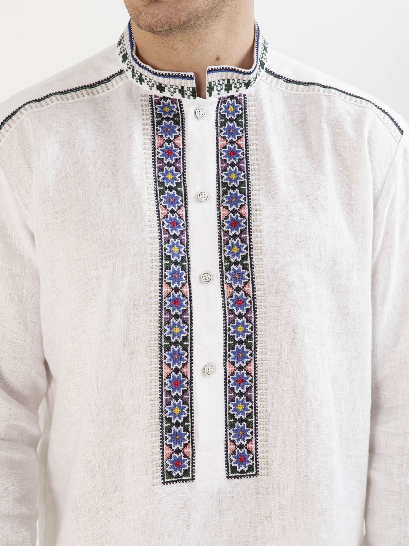 Вышитая рубашка Svarga модель SV-MS00699-1111-10001 Фото