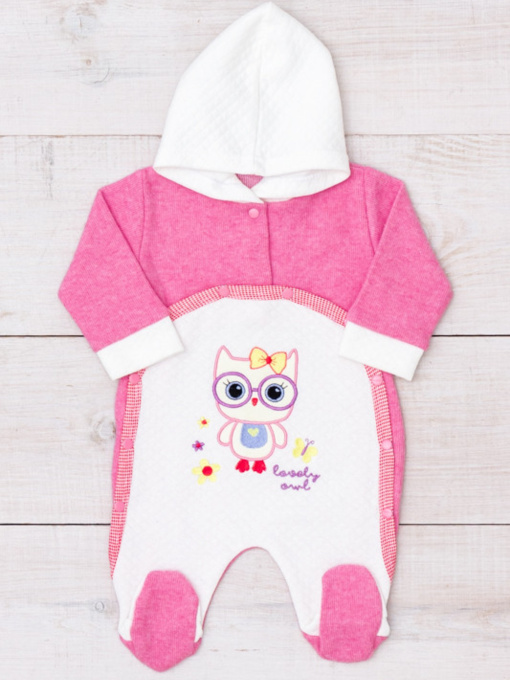 Нательный комбинезон Носи своє модель 9764-053-22-sova-rozhevij Фото