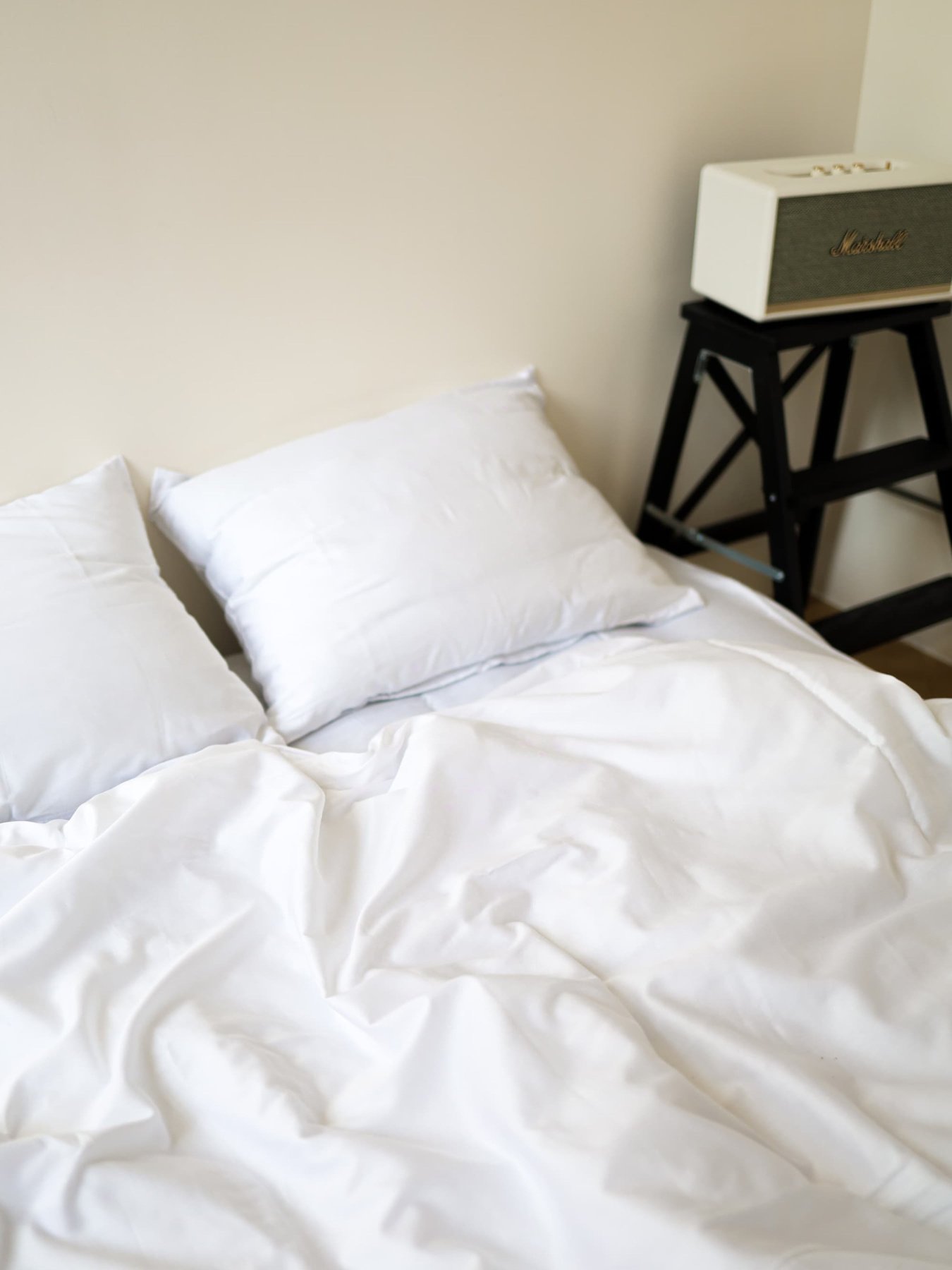 Комплект постельного белья с ткани Сатин Белый цвет BedclozZzes модель 4790 Фото