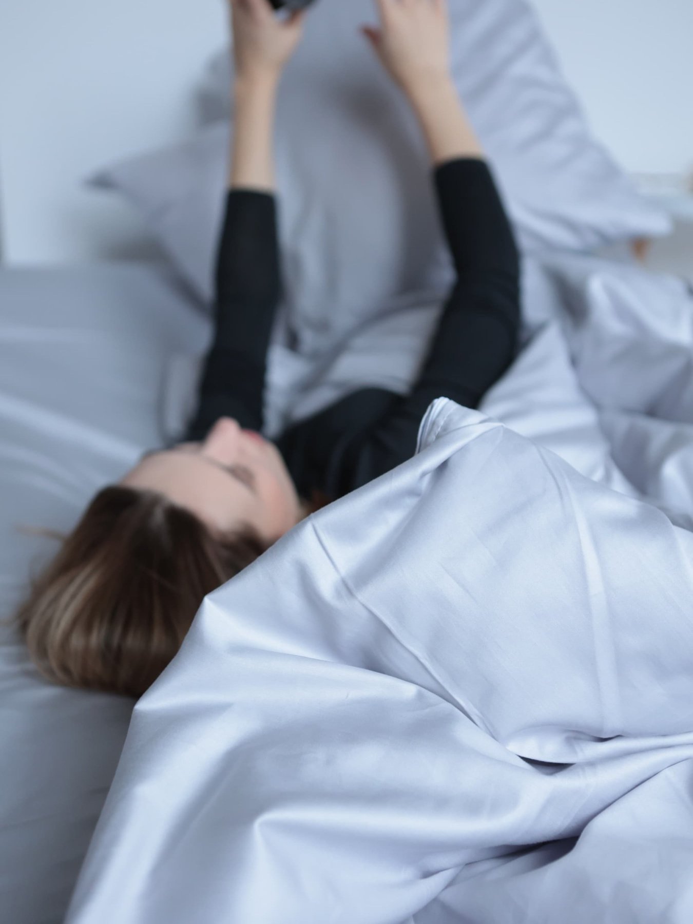 Комплект постільної білизни з тканини Сатин Світло-сірий колір BedclozZzes модель 7423 Фото