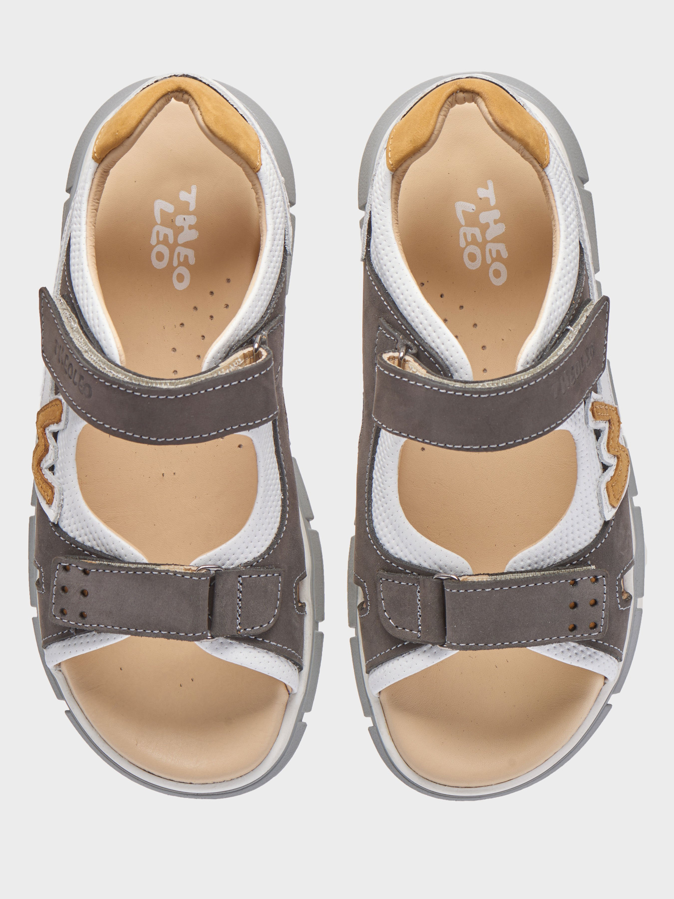 Сандалии Theo Leo модель LEO-2755 GR-WH Фото