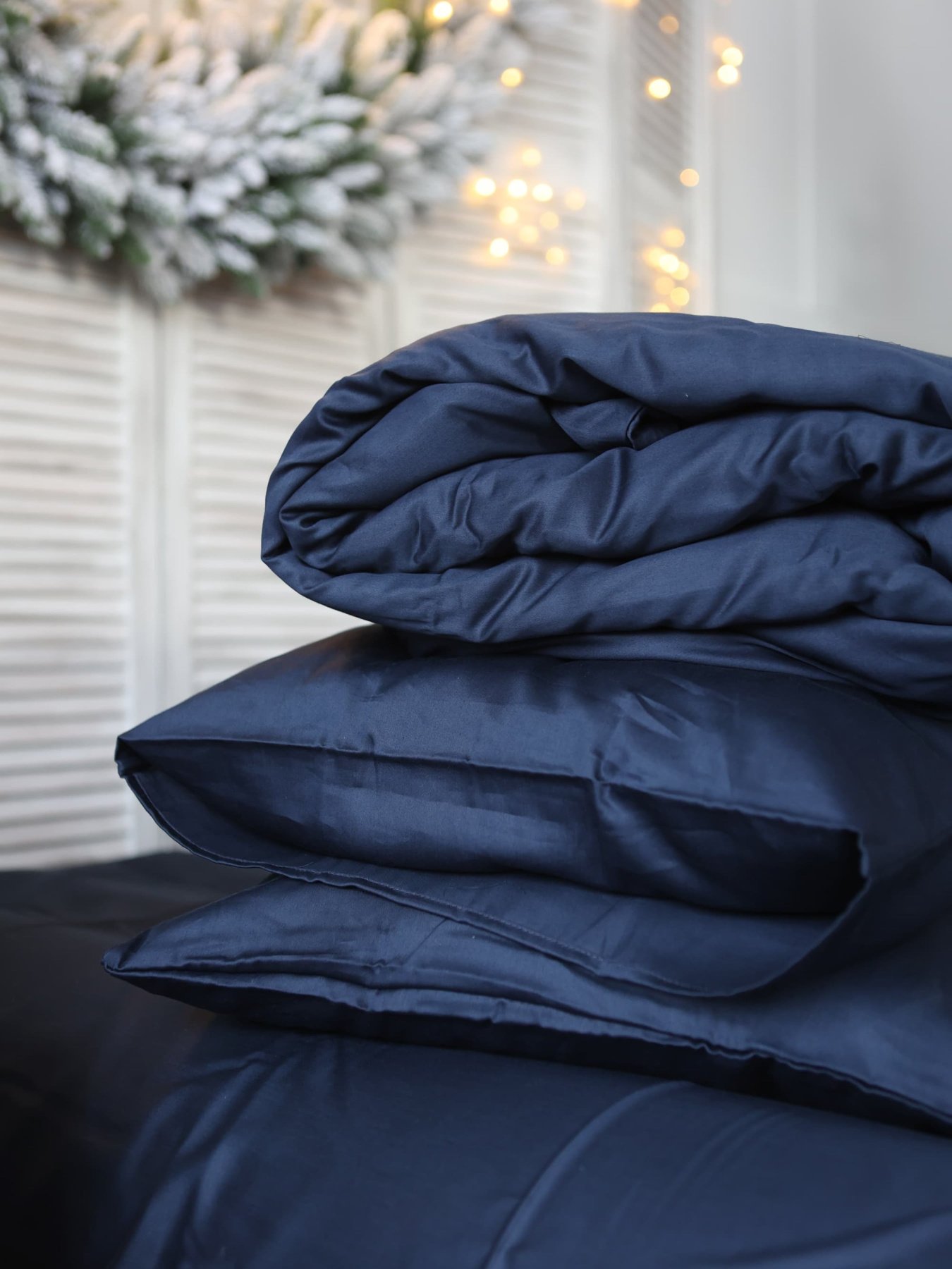 Комплект постельного белья с ткани Сатин Индиго цвет BedclozZzes модель 14569 Фото