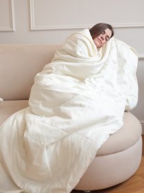 Комплект постільної білизни з тканини Сатин молочний колір BedclozZzes модель 15709 Фото