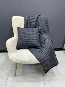 Плед на кровать темно-серый МАЕСТРО модель 105422 Фото