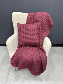 Плед на кровать бордовый МАЕСТРО модель 105424 Фото