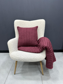 Плед на кровать бордовый МАЕСТРО модель 105424 Фото