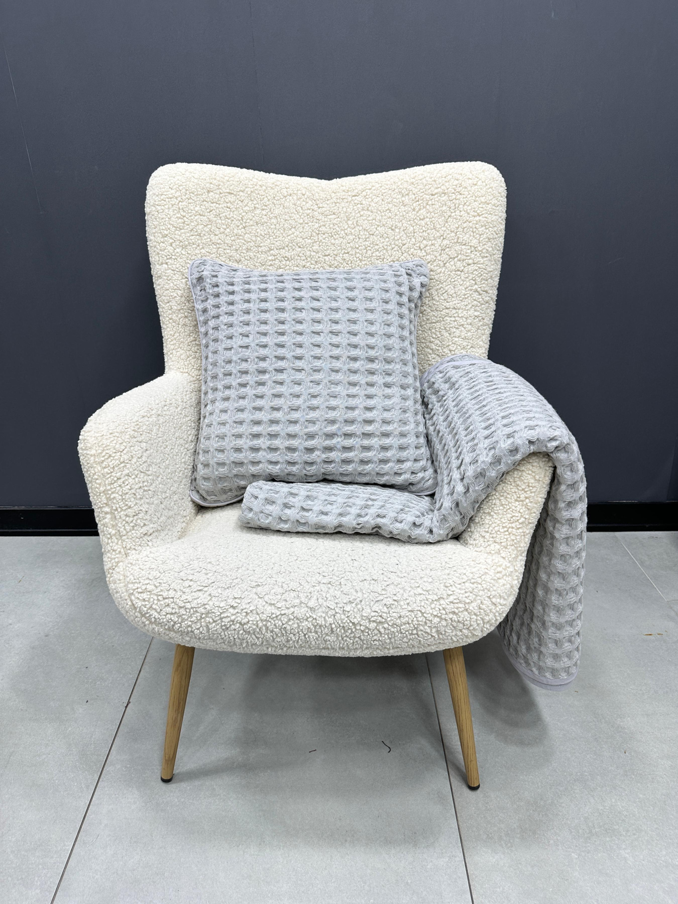 Плед на кровать серый МАЕСТРО модель 105426 Фото