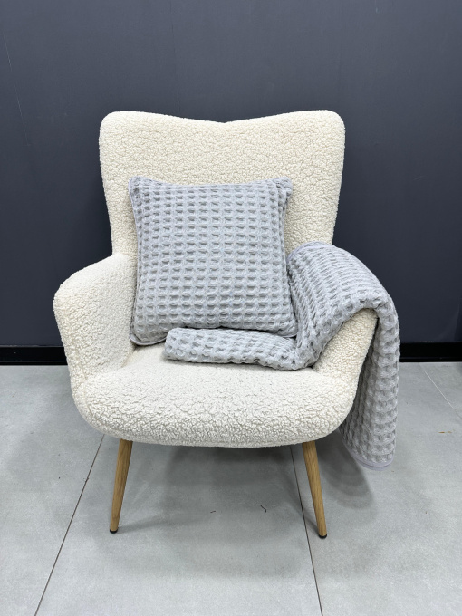 Плед на кровать серый МАЕСТРО модель 105426 Фото