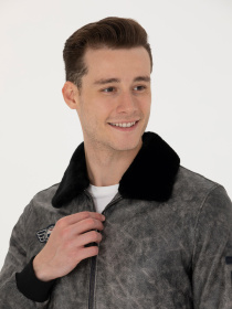 Куртка кожаная US Polo модель G081SZ035.000.K23020.070 Фото