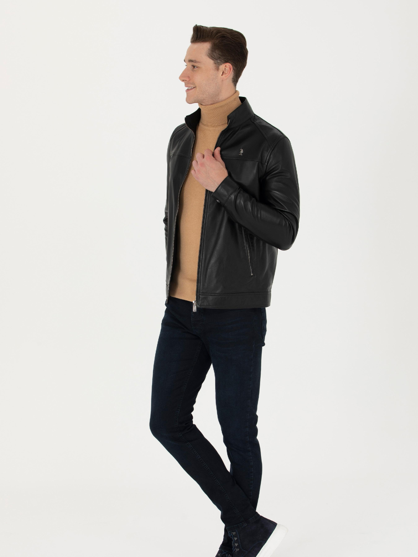 Шкіряна куртка US Polo модель G081SZ035.000.K23050.001 Фото