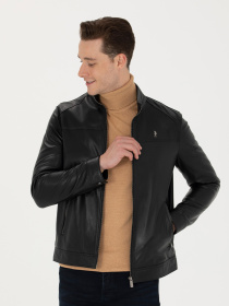 Шкіряна куртка US Polo модель G081SZ035.000.K23050.001 Фото