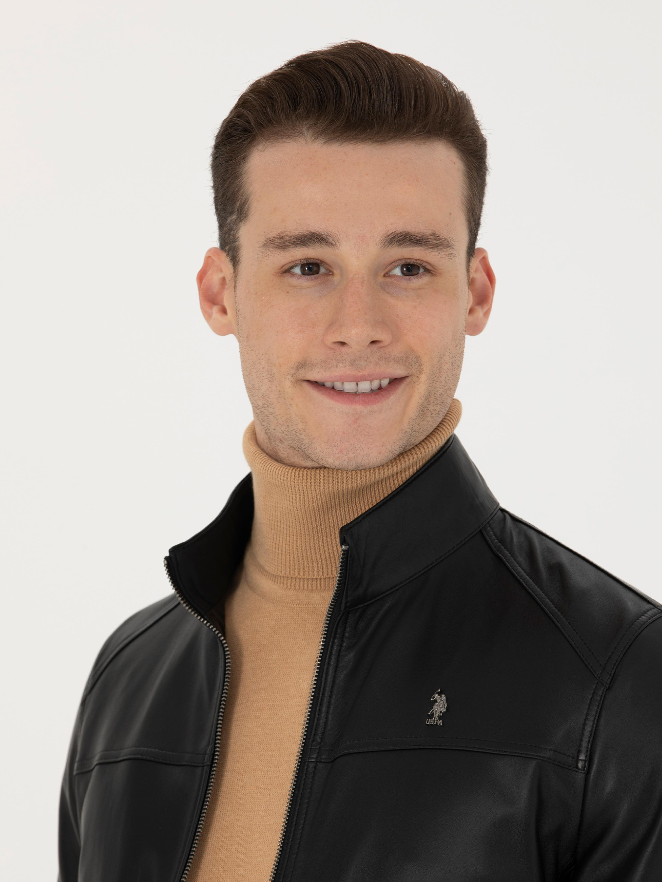 Шкіряна куртка US Polo модель G081SZ035.000.K23050.001 Шкіряна куртка US Polo модель G081SZ035.000.K23050.001 Фото