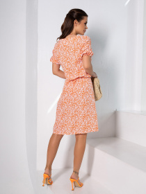 Платье мини ISSA Plus модель 14640_оранжевый Фото