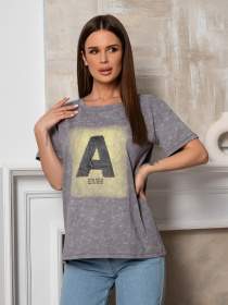 Футболка ISSA Plus модель WN20-618_темно_серый Фото