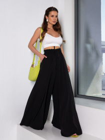 Штани палаццо ISSA Plus модель SA-527_черный Фото