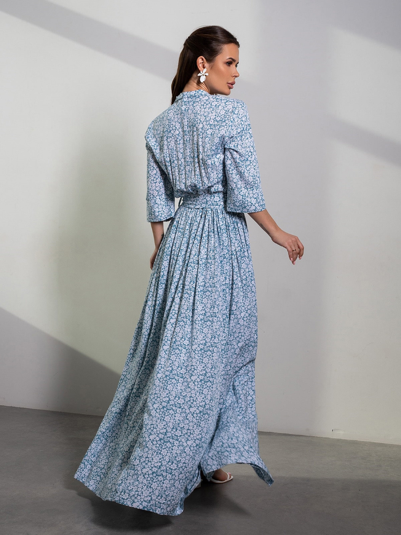 Платье макси ISSA Plus модель 14636_мультиколор Фото