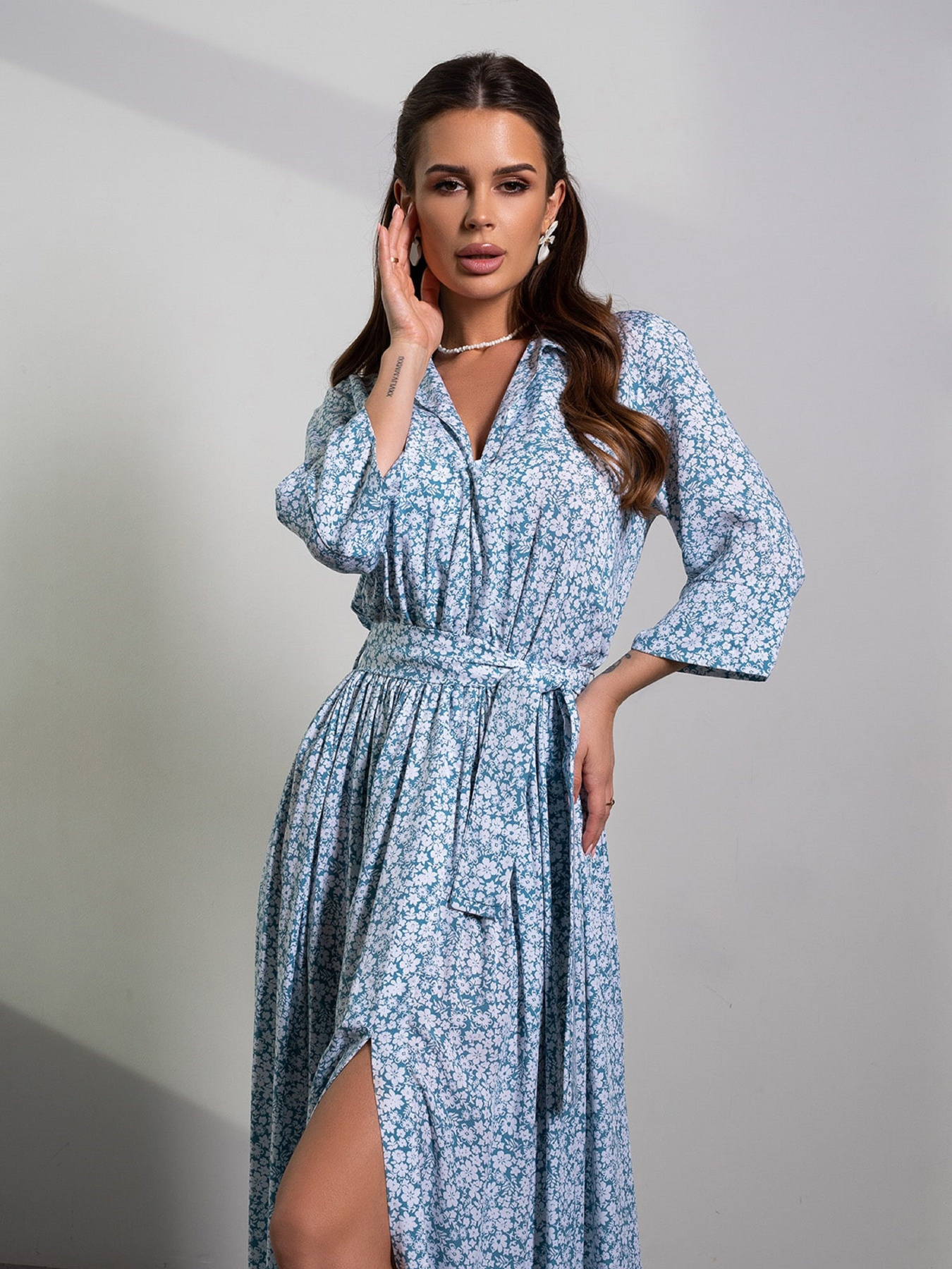 Платье макси ISSA Plus модель 14636_мультиколор Фото