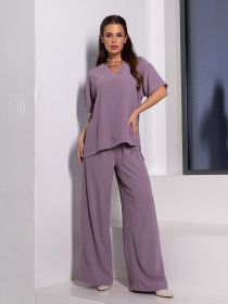 Повседневный костюм ISSA Plus модель 14637_темно_сиреневый Повседневный костюм ISSA Plus модель 14637_темно_сиреневый Фото