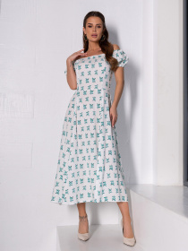 Платье миди ISSA Plus модель 14644_белый Фото