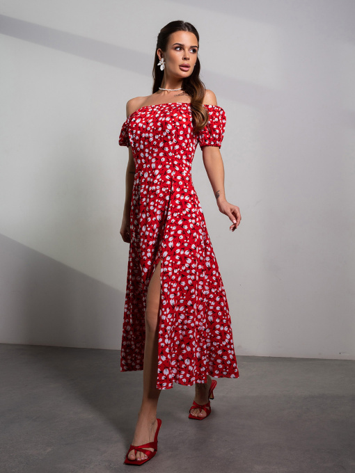 Платье миди ISSA Plus модель 14647_красный Фото