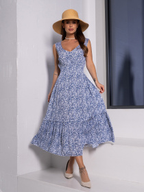 Сарафан ISSA Plus модель 14651_синий Фото