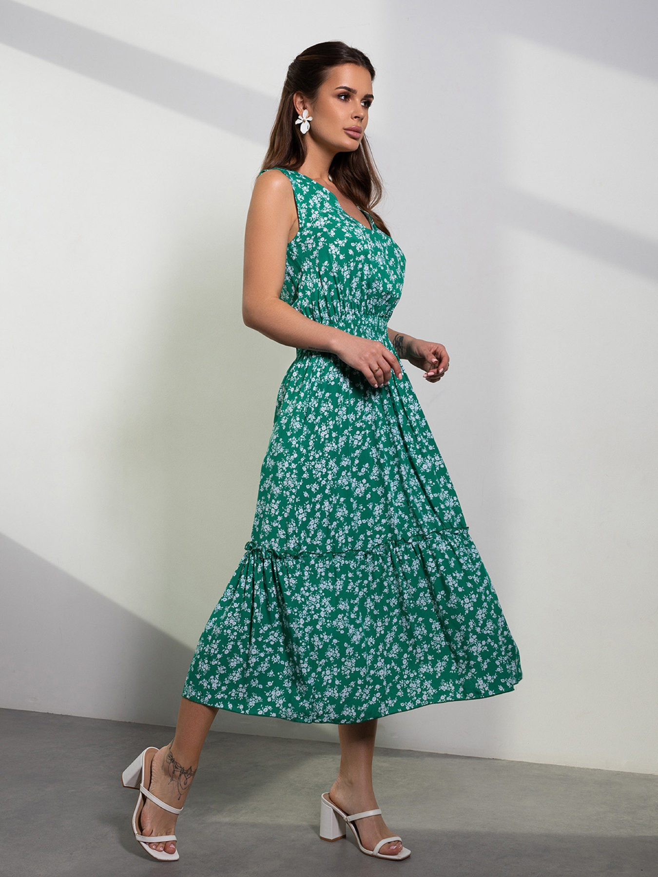 Сарафан ISSA Plus модель 14653_зеленый Фото