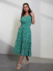 Сарафан ISSA Plus модель 14653_зеленый Фото