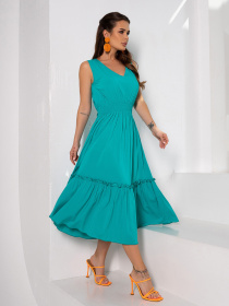 Сарафан ISSA Plus модель 14654_бирюзовый Фото