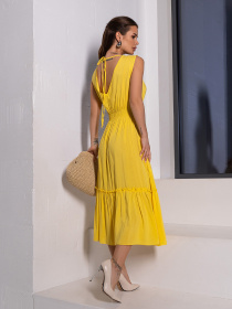 Сарафан ISSA Plus модель 14654_желтый Фото